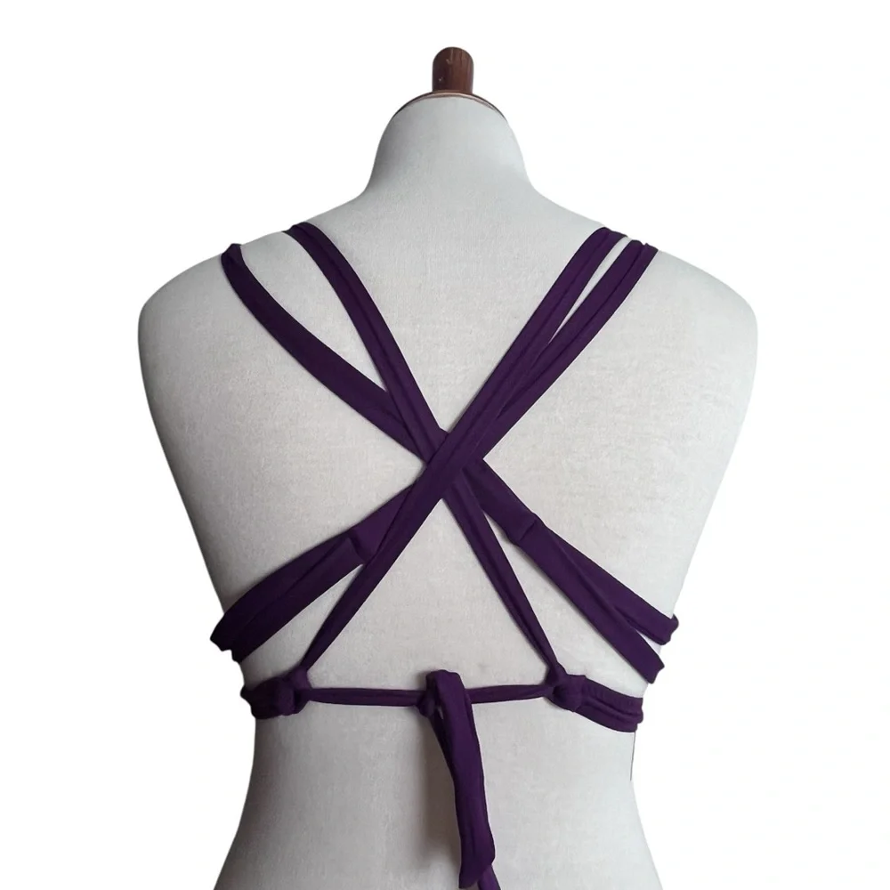 Becca Purple Halter Bikini Top